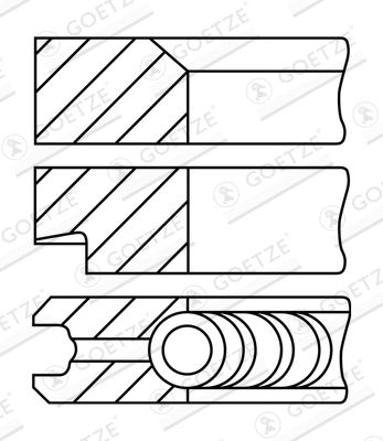 GOETZE ENGINE 08-176700-10 Piston Ring Kit