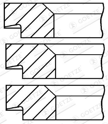 Piston Ring Kit GOETZE ENGINE 08-177400-00
