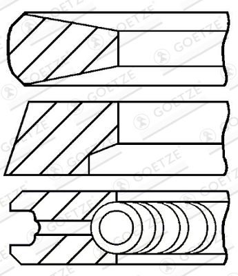 Piston Ring Kit GOETZE ENGINE 08-179300-10