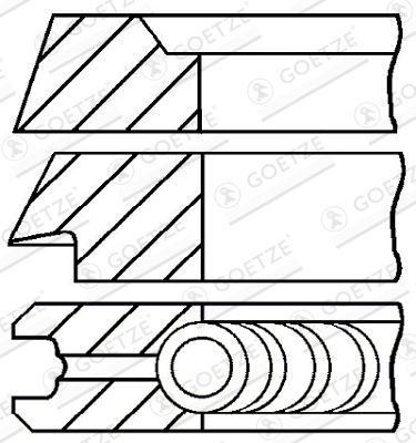 GOETZE ENGINE 08-182400-10 Piston Ring Kit
