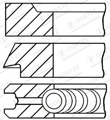 Piston Ring Kit GOETZE ENGINE 08-183100-00