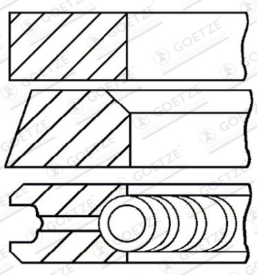 GOETZE ENGINE 08-183307-00 Piston Ring Kit