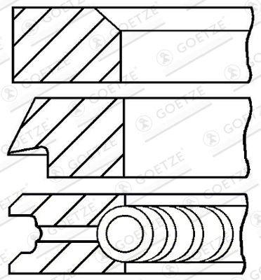 Piston Ring Kit GOETZE ENGINE 08-203100-00