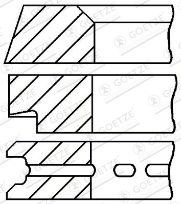 Piston Ring Kit GOETZE ENGINE 08-207000-00