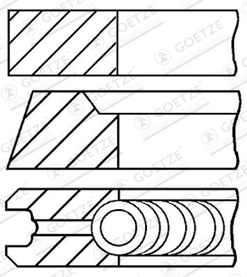 GOETZE ENGINE 08-283600-00 Piston Ring Kit