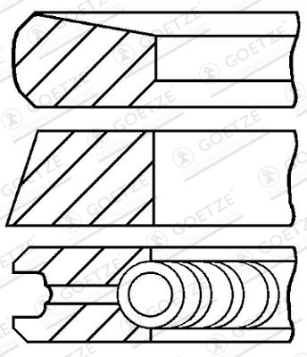 Piston Ring Kit GOETZE ENGINE 08-287000-00