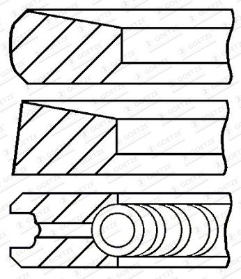 Piston Ring Kit GOETZE ENGINE 08-287111-00