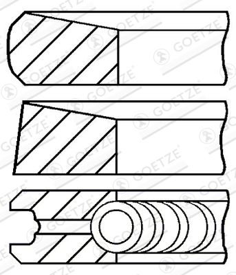 Piston Ring Kit GOETZE ENGINE 08-287200-00