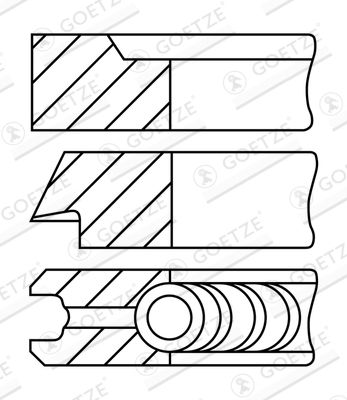 Piston Ring Kit GOETZE ENGINE 08-287800-10