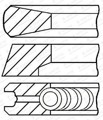 Piston Ring Kit GOETZE ENGINE 08-289600-00