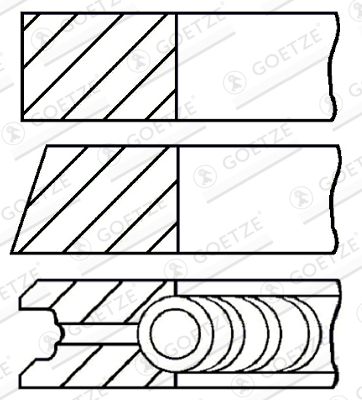 GOETZE ENGINE 08-294800-00 Piston Ring Kit