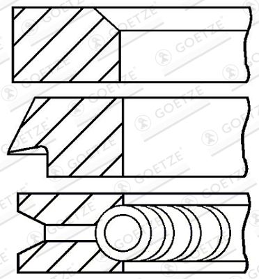 GOETZE ENGINE 08-302200-00 Piston Ring Kit