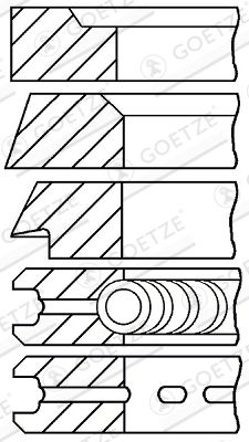 Piston Ring Kit GOETZE ENGINE 08-314600-00