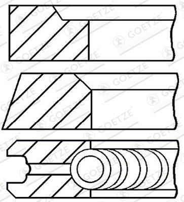 Piston Ring Kit GOETZE ENGINE 08-317600-10