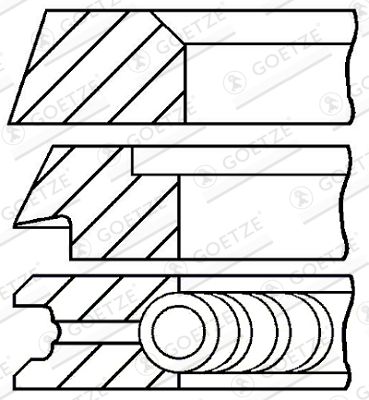 Piston Ring Kit GOETZE ENGINE 08-319600-10