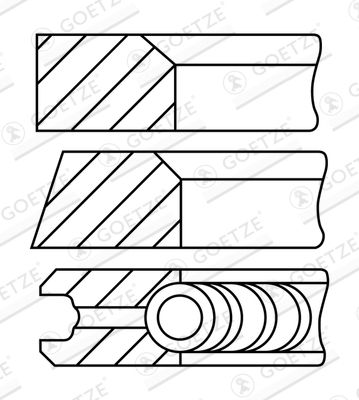 GOETZE ENGINE 08-322400-10 Piston Ring Kit