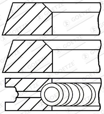 Piston Ring Kit GOETZE ENGINE 08-325300-00