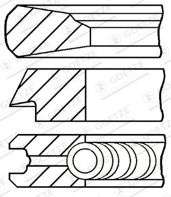 Piston Ring Kit GOETZE ENGINE 08-325600-00