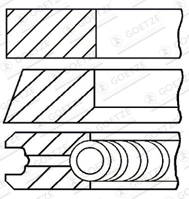 GOETZE ENGINE 08-336500-00 Piston Ring Kit