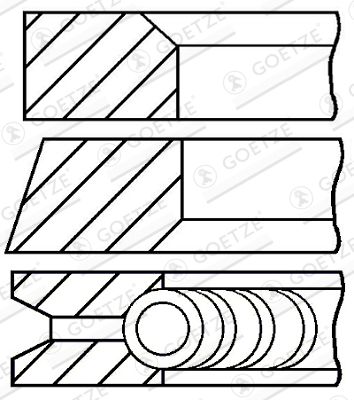 Piston Ring Kit GOETZE ENGINE 08-336600-00