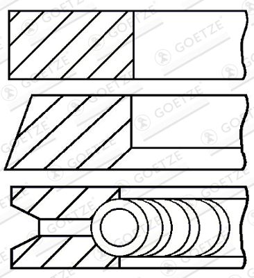 Piston Ring Kit GOETZE ENGINE 08-337300-00