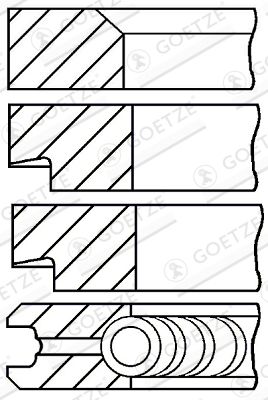 GOETZE ENGINE 08-396300-10 Piston Ring Kit