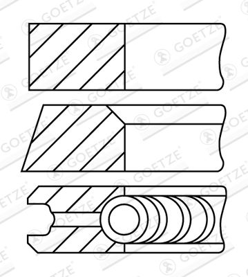 GOETZE ENGINE 08-421800-30 Piston Ring Kit