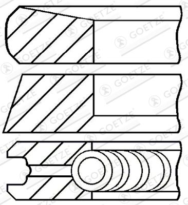 Piston Ring Kit GOETZE ENGINE 08-422000-00