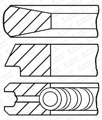 GOETZE ENGINE 08-424000-00 Piston Ring Kit