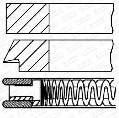 GOETZE ENGINE 08-424300-00 Piston Ring Kit