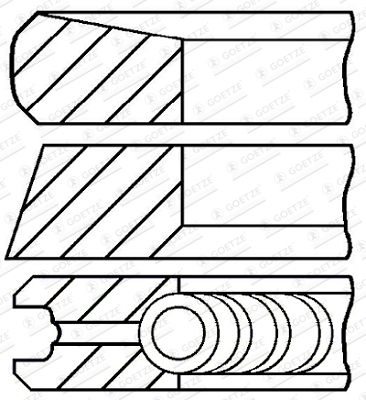 Piston Ring Kit GOETZE ENGINE 08-424900-00