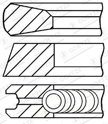 GOETZE ENGINE 08-427400-00 Piston Ring Kit