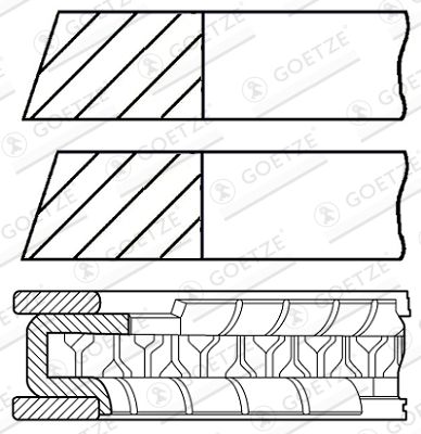 GOETZE ENGINE 08-427600-00 Piston Ring Kit