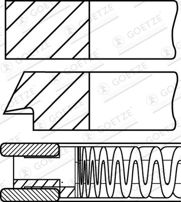 GOETZE ENGINE 08-427800-00 Piston Ring Kit