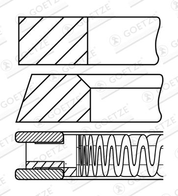 GOETZE ENGINE 08-428500-00 Piston Ring Kit