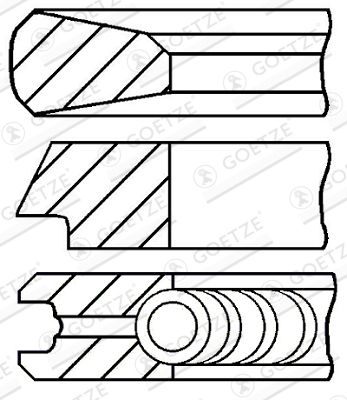 Piston Ring Kit GOETZE ENGINE 08-429200-00