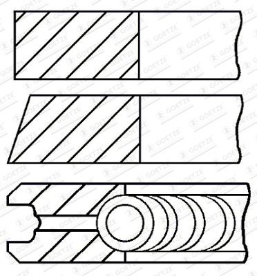 Piston Ring Kit GOETZE ENGINE 08-429300-10