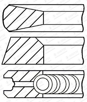 Piston Ring Kit GOETZE ENGINE 08-429600-10