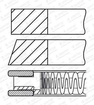 GOETZE ENGINE 08-429900-00 Piston Ring Kit
