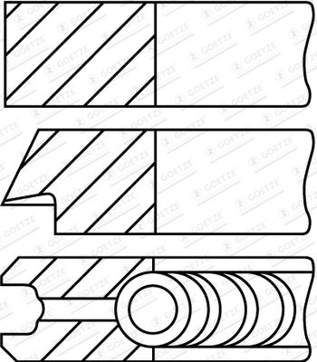 Piston Ring Kit GOETZE ENGINE 08-430500-00