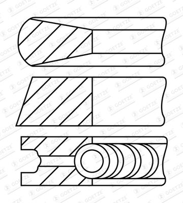 GOETZE ENGINE 08-431900-10 Piston Ring Kit