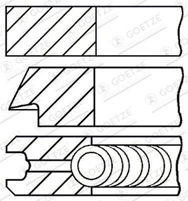 GOETZE ENGINE 08-432200-00 Piston Ring Kit