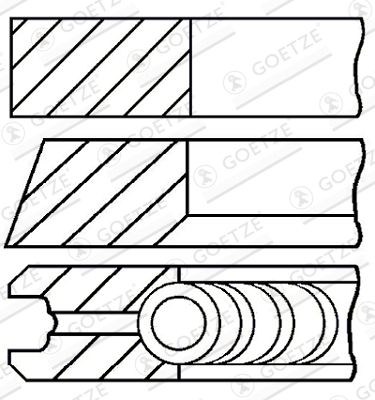 GOETZE ENGINE 08-432300-10 Piston Ring Kit
