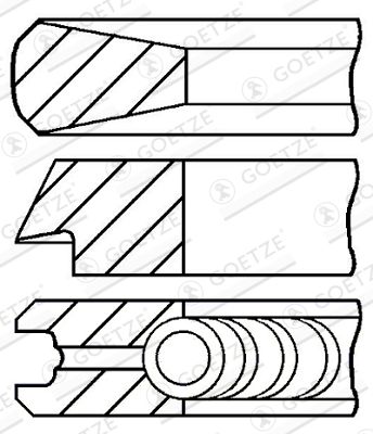 GOETZE ENGINE 08-433600-00 Piston Ring Kit