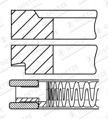 Piston Ring Kit GOETZE ENGINE 08-433900-00