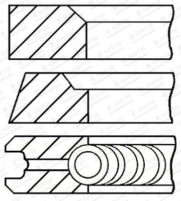 GOETZE ENGINE 08-434200-00 Piston Ring Kit