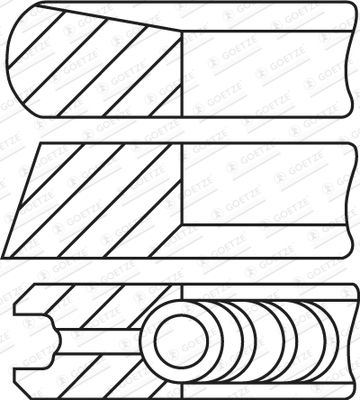 Piston Ring Kit GOETZE ENGINE 08-435200-00