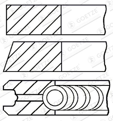 Piston Ring Kit GOETZE ENGINE 08-435700-00