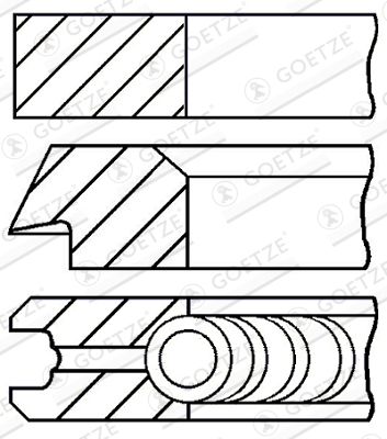 Piston Ring Kit GOETZE ENGINE 08-436200-00