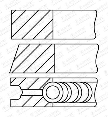 GOETZE ENGINE 08-436300-10 Piston Ring Kit